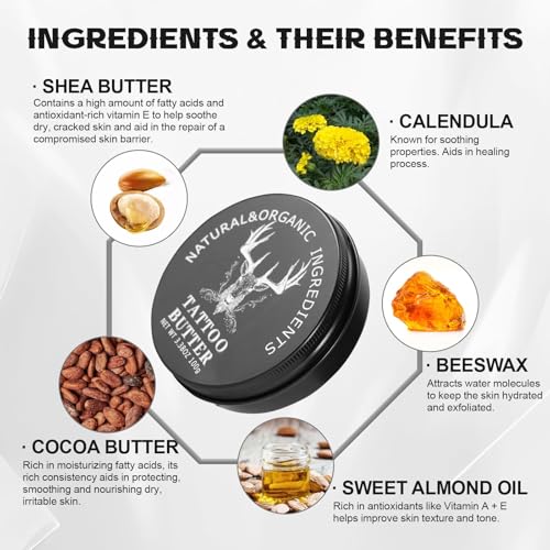 Tattoo Aftercare Balm for Vibrancy & Hydration - Natural, Petroleum-Free, 100ml