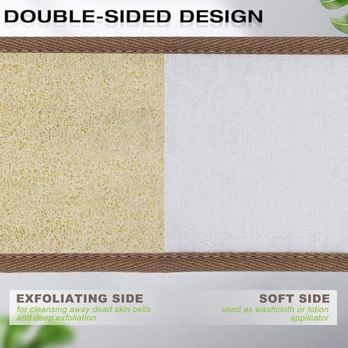 50 Inch Natural Loofah Back Scrubber for Exfoliating & Shower Spa