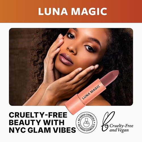 LUNA MAGIC Soho Moisturizing Nude Lipstick - Warm Berry Pink, Velvet Finish & High Pigment
