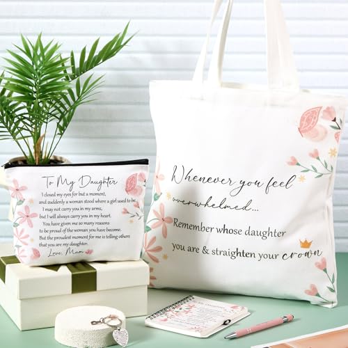 To My Daughter 5-Piece Inspirational Gift Set with Tote and Notebook