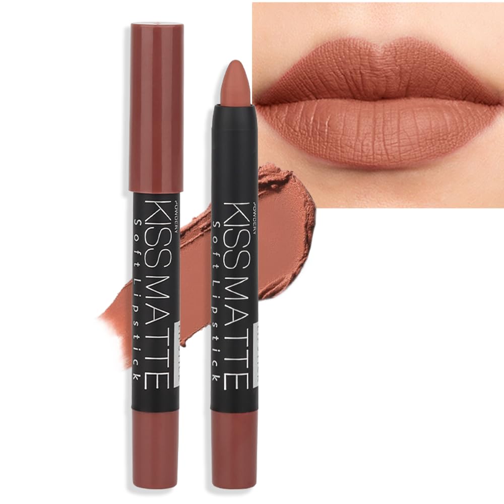 Matte Lipstick - Long-Lasting Velvet Lip Crayon with Waterproof Formula | Smooth Lightweight Lip Color, 08