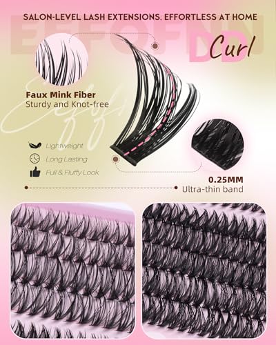 560pcs Eefofnn Lash Clusters Set - 30D to 60D Faux Mink Lashes