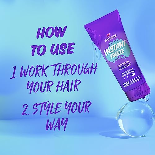 Aussie Instant Freeze Sculpting Hair Gel Triple Pack - 7 Oz Each, Maximum Hold & Frizz Control