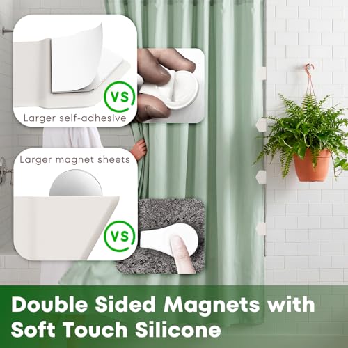 Magnetic Shower Curtain Clips - 4 Pack, Waterproof & Easy Install