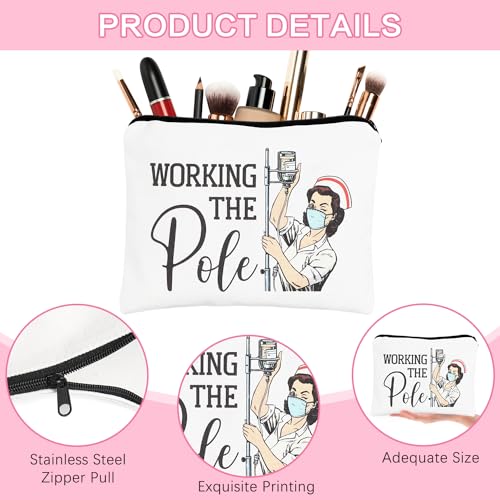 Nurse Makeup Bag - Cute Cosmetic Bag for Nurses, 9.05x7.08 inches
