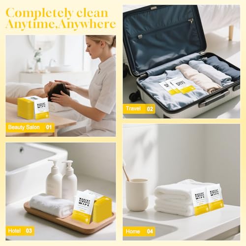 Gisdo Pack of 100 Travel Makeup Remover Wipes Individually Wrapped, Gentle & Fast-Acting, Compact for On-the-Go