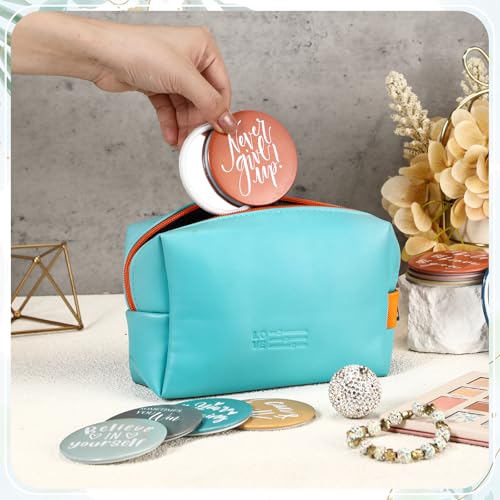 30 Pcs Inspirational Compact Mirrors for Women, 2.76-Inch Portable Bulk Gift