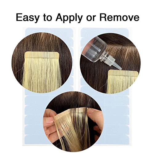 YILITE Double-Sided Hair Extension Tape Tabs - 120 Pieces, 4x0.8 cm