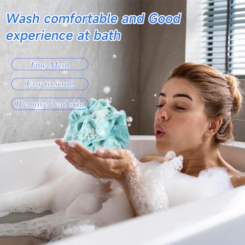 MISSJOJIAY Soft Mesh Luffa Sponge for Gentle Exfoliation - 4 Colors