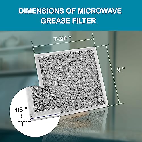 Microwave Grease Filter WB6X486 - Durable Aluminum Replacement (2-Pack)