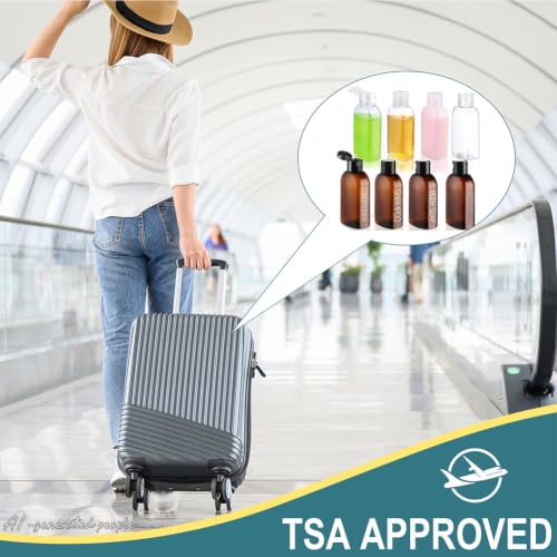 Cosywell Travel Bottles for Toiletries - 8PCS 3.4oz TSA Approved, 6 Labeled