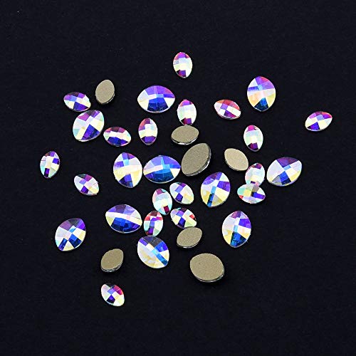 Tisslan BST200117E 240 Mixed Glass AB Rhinestones 12 Shapes for Nail Art