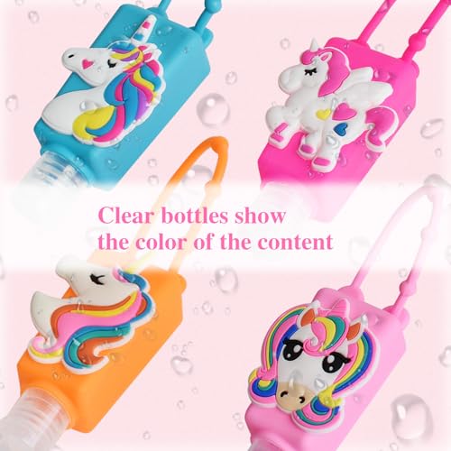 Travel Size Hand Sanitizer Bottles - 4 Pack Unicorn Design
