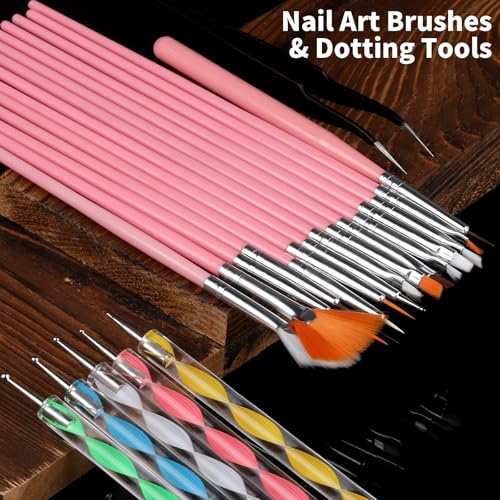 Fandamei Acrylic Nail Kit with Tips & Tools for Beginners - DIY Nail Art Set