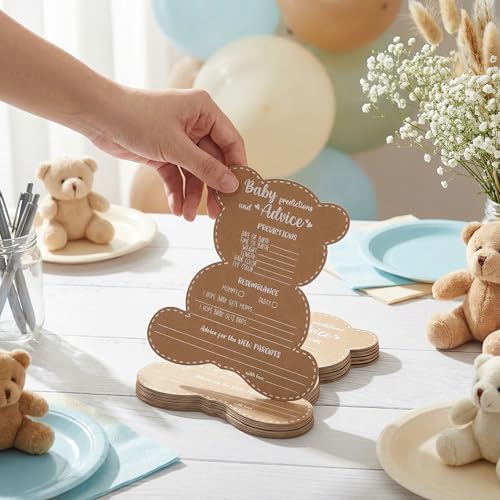 Teddy Bear Baby Shower Advice Cards - Set of 50 - Woodland Theme