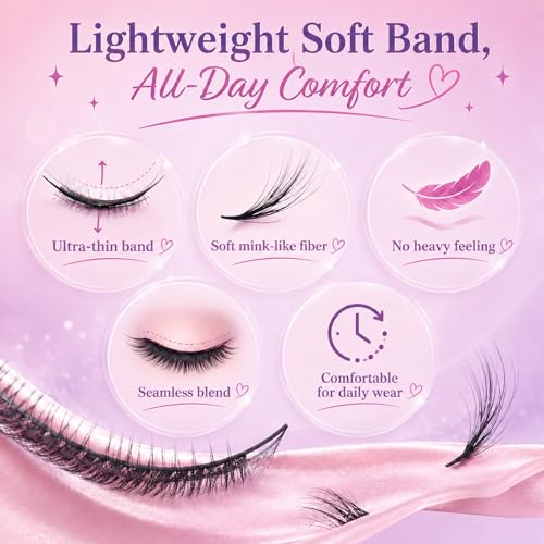 Rootoo 20D+30D+40D+50D Wispy Lash Clusters Kit 640 Pcs Natural Eyelash Extensions