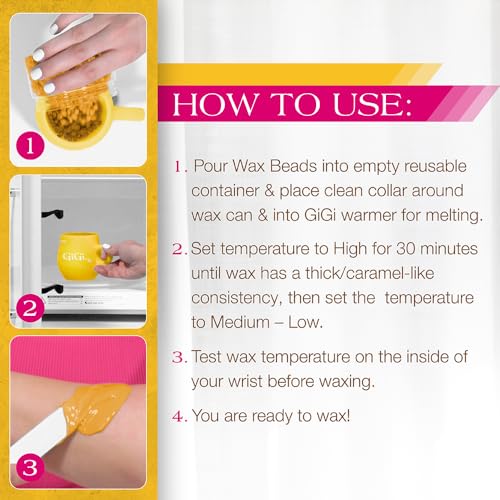 GiGi Reusable Silicone Microwave Wax Cup - 6 Ounce Wax Warmer Container