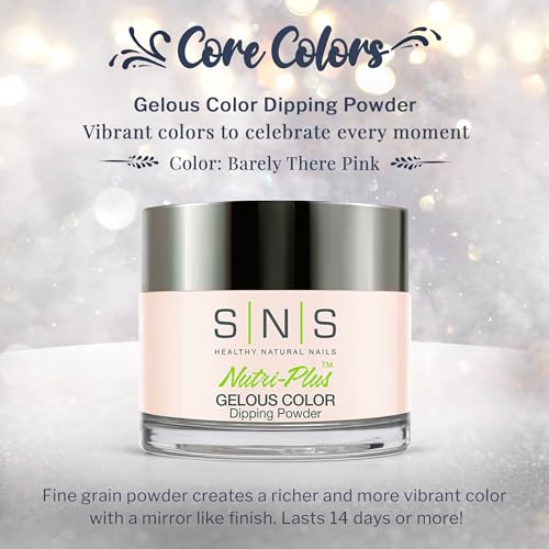 SNS Nail Dip Powder - Barely There Pink - Long-Lasting 14-Day Manicure
