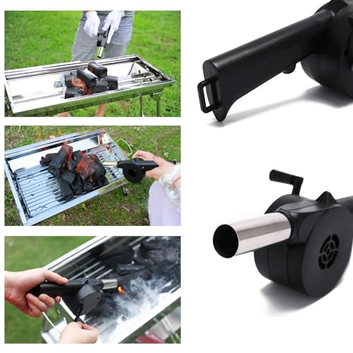 2 Pack Portable Fireplace Bellows - Manual Air Blower for BBQ & Camping