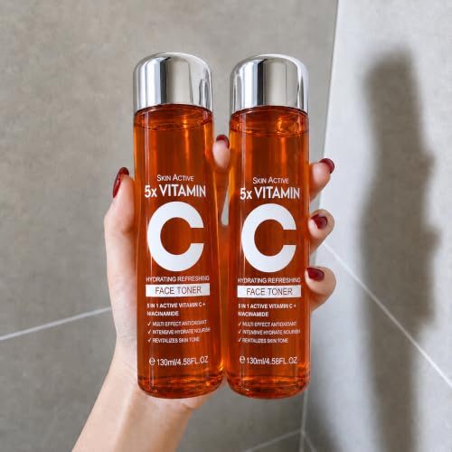 5X Vitamin C Facial Toner - Anti-Aging & Hydrating Skin Essence (2-Pack)