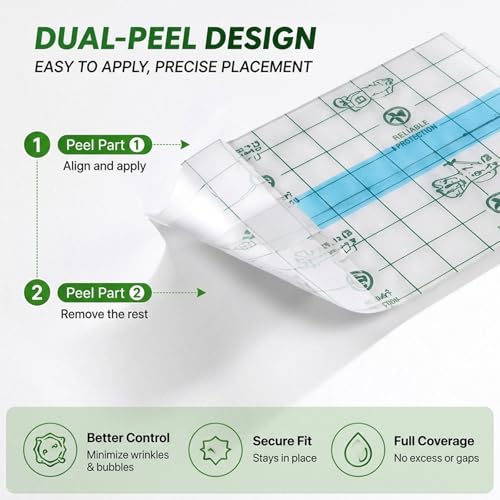 3 Rolls Tattoo Aftercare Bandage - Jconly Waterproof Tattoo Film Second Skin Tattoo Cover Up Patch Tape Healing Wrap Tattoo Supplies for Swimming, Shower, Wound Initial Healing(2 Inch, 4 Inch, 6 Inch)