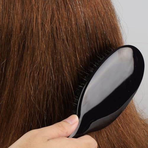 GlamorDove Boar Bristle Hair Extension Brush for Smoothing & Detangling