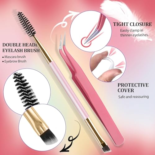 DNSGOOR DIY Lash Extension Kit with 684 Clusters, Bond, Seal, and Shampoo