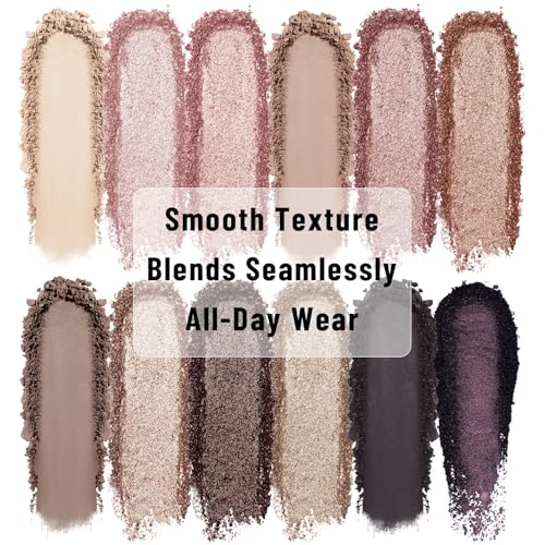 UCANBE 12 Color Eyeshadow Palette - Highly Pigmented Matte & Shimmer
