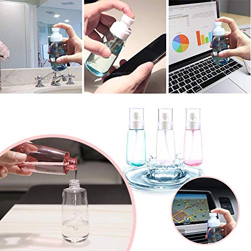 Travel Size Spray Bottles - 100ml Fine Mist Refillable Containers (3pcs)