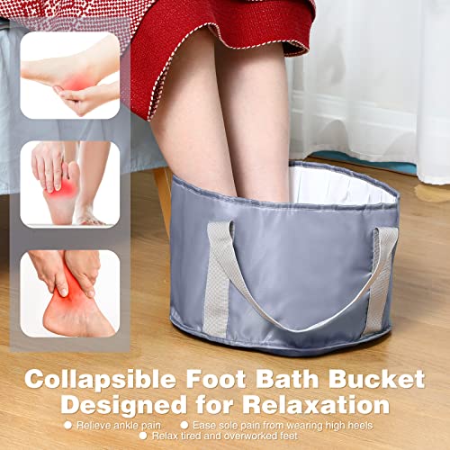 Meanplan Collapsible Foot Soak Tub - 3 Pack, 14L, Portable & Foldable