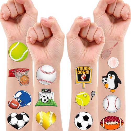 60 PCS Sports Ball Temporary Tattoos for Kids - Birthday Party Favors