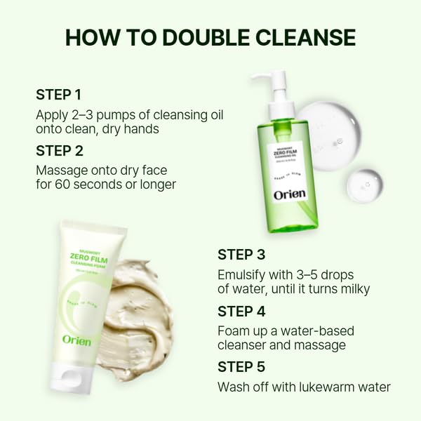 Orien Mugwort Cleansing Foam 150ml | Daily Makeup & Blackhead Removal