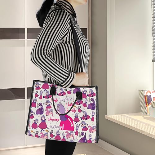 LEVLO Hate Sunshine LT Cosmetic Bag for Women Girls - Madam Mim Fan Gift, Makeup & Toiletry Pouch