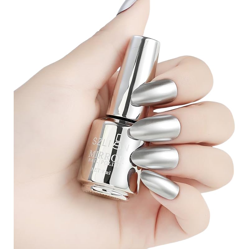Cherry Pink Red Metallic Nail Polish - Long-Lasting Mirror Finish | Quick Dry 6ml