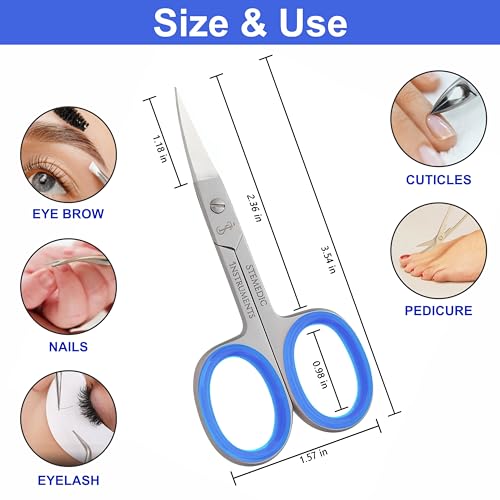 Curved Nail & Cuticle Scissors for Precision Grooming - Stemedic