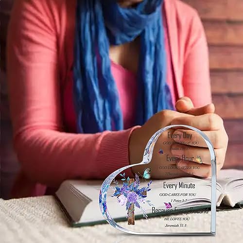 Inspirational Christian Gifts for Women - Decorative Cross Desk Decor