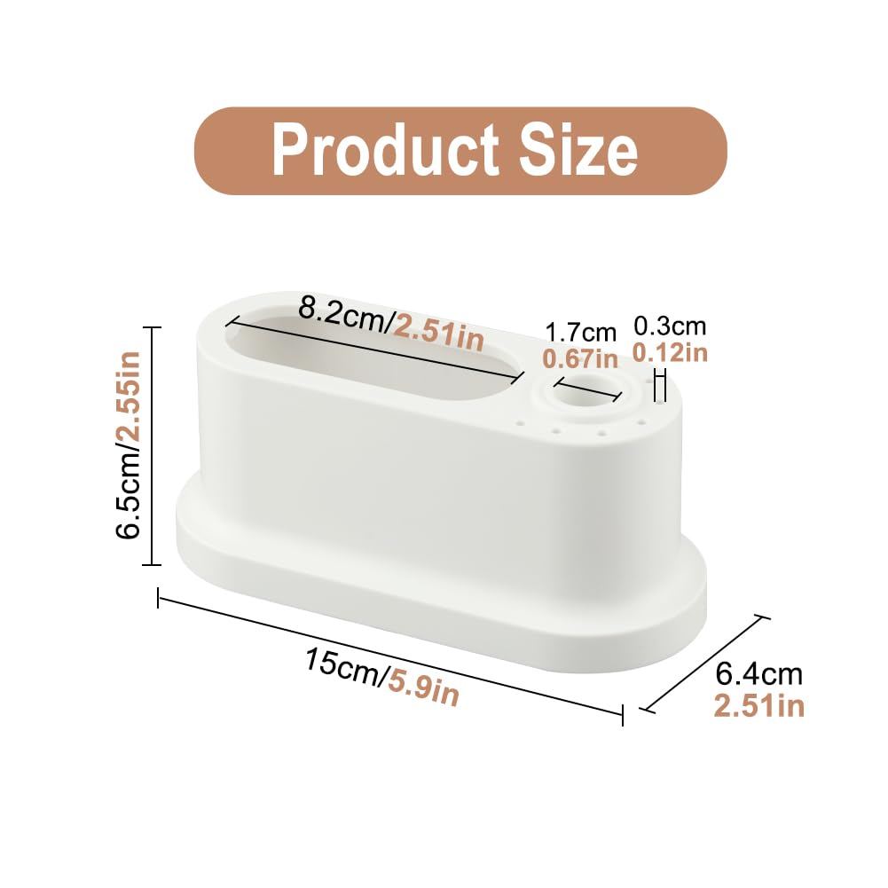 Nail Drill Stand & 8-Bit Organizer, Universal ABS Desktop Storage Holder for E-File Machines and Grinding Bits, Compact Case for Home Nail Techs & Professional Salons