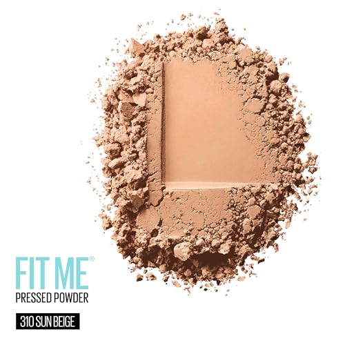 Maybelline Fit Me Matte Plus Poreless Powder 310 Sun Beige 0.29oz - Buildable, Oil-Free Face Powder for Oily Skin
