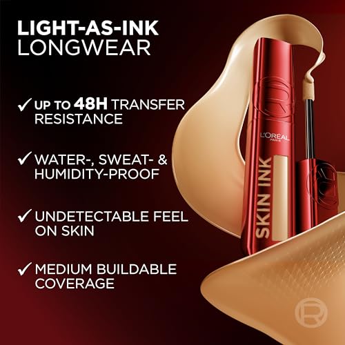 L'Oreal Paris Infallible Skin Ink 2-in-1 Foundation Concealer 0.5 Fl Oz - 125 Light Warm