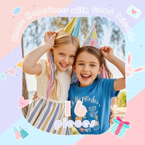 Mermaid Hair Tinsel Kit - 16 Clip-In Color Extensions for Kids