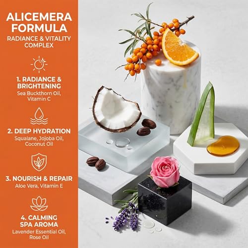 Alicemera Vitamin C Body Oil for Dry Skin with Jojoba and Sea Buckthorn