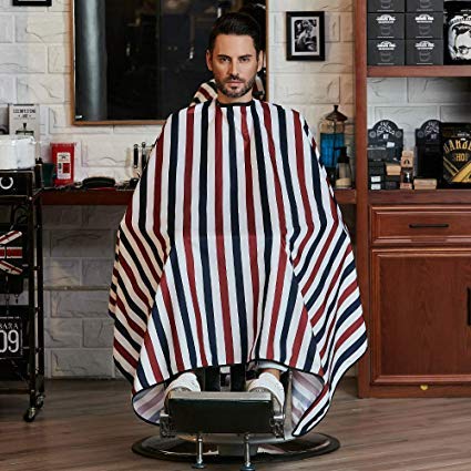 Barber Pro Waterproof Hair Cutting Cape with Snap Closure - Salon & Hairdresser Apron, Adjustable for Kids & Adults