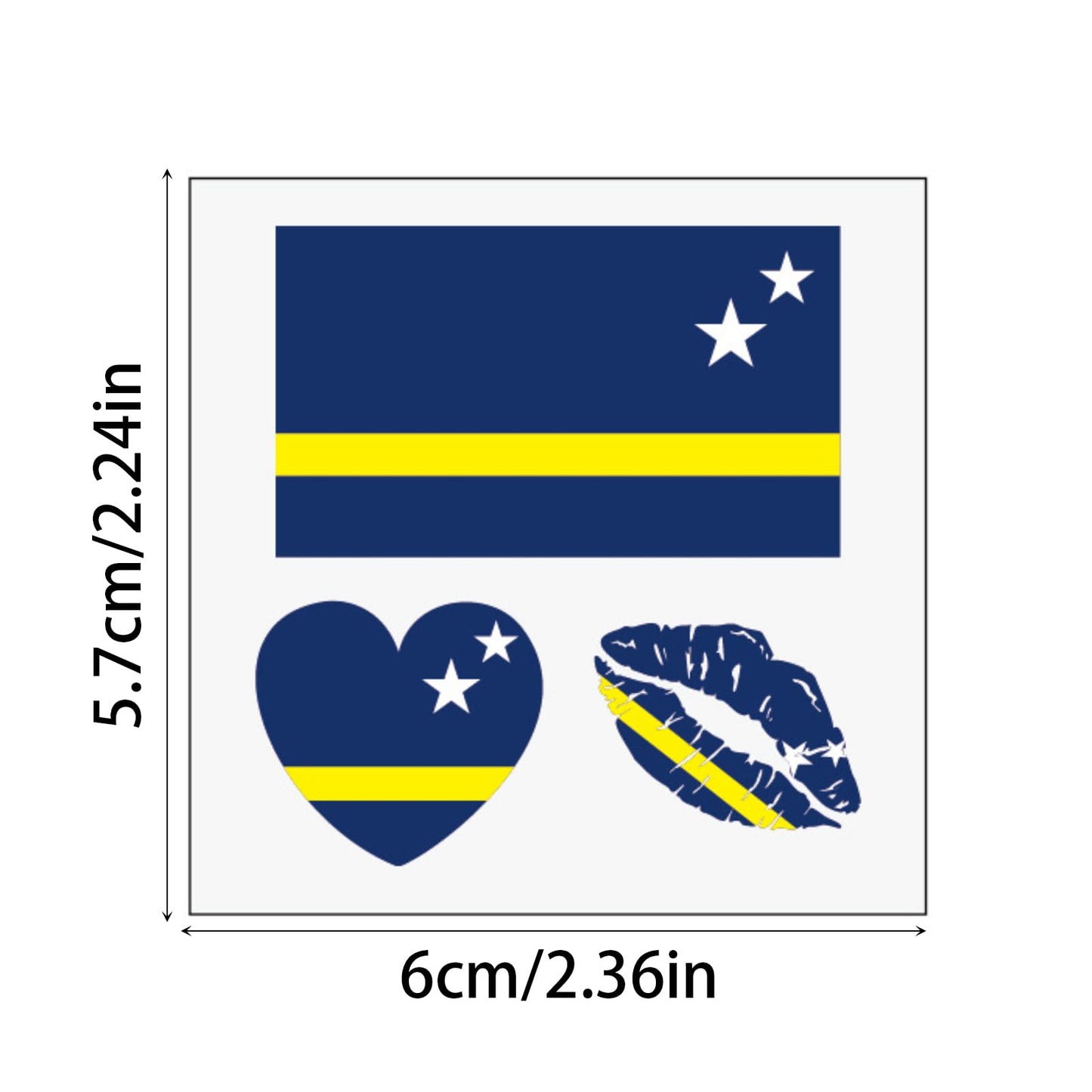 Ecuador Flag Temporary Tattoos for Face –Country National Flag Stickers, Waterproof Patriotic Face Paint Tattoos