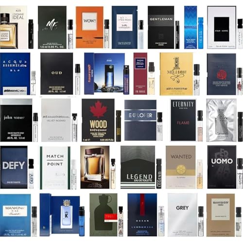 Designer Fragrance Cologne Sampler Set for Men - 8 Sample Vials
