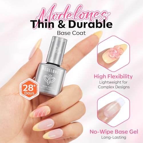 Modelones Base & Top Coat Set – 3PCS Upgrade Formula Matte & Glossy