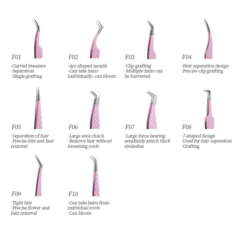 ANNAFRIS Eyelash Extension Tweezers,Fiber Tip Grip Boot Volume Lash Tweezers,Professional Pointed Lash Extension Tweezers for Easy Lash Application and Removal-F03