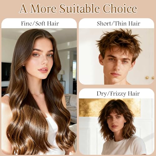 STYLEMATE Large Boar Bristle Hair Brush for Thin & Fine Hair