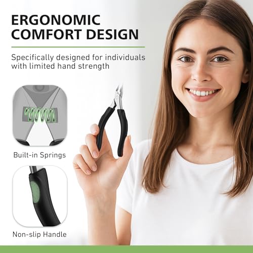 Baluca Heavy Duty Toenail Clippers for Thick Nails & Ingrown - Black