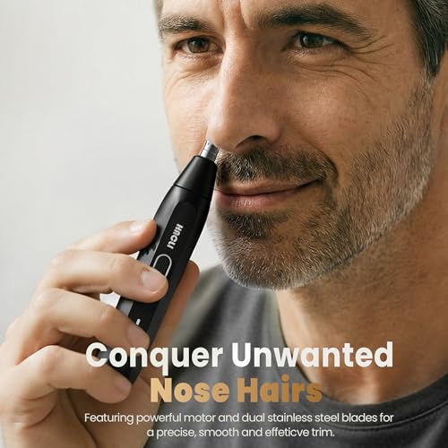 USB-C Rechargeable Nose Hair Trimmer for Men & Women - Pain-Free Grooming