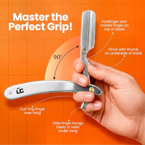 Utopia Care Professional Straight Razor for Men with 100 Blades